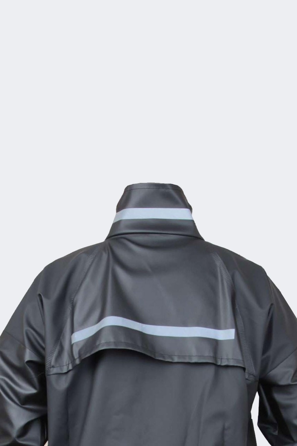 Motorcu Yağmurluk Takımı, %100 Su Geçirmez Pvc, Cepli, Reflektörlü, Fermuarlı, Siyah (4xl) görsel 4