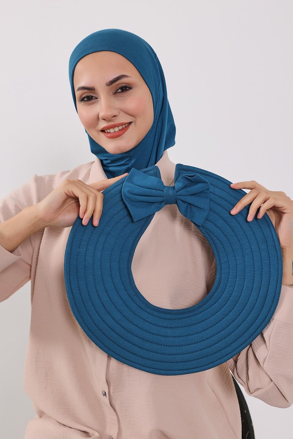 Aisha's Design 3'lü Tak-Çık Bone,siperlik ve Şapka Seti Tesettür,st-1p görsel 2