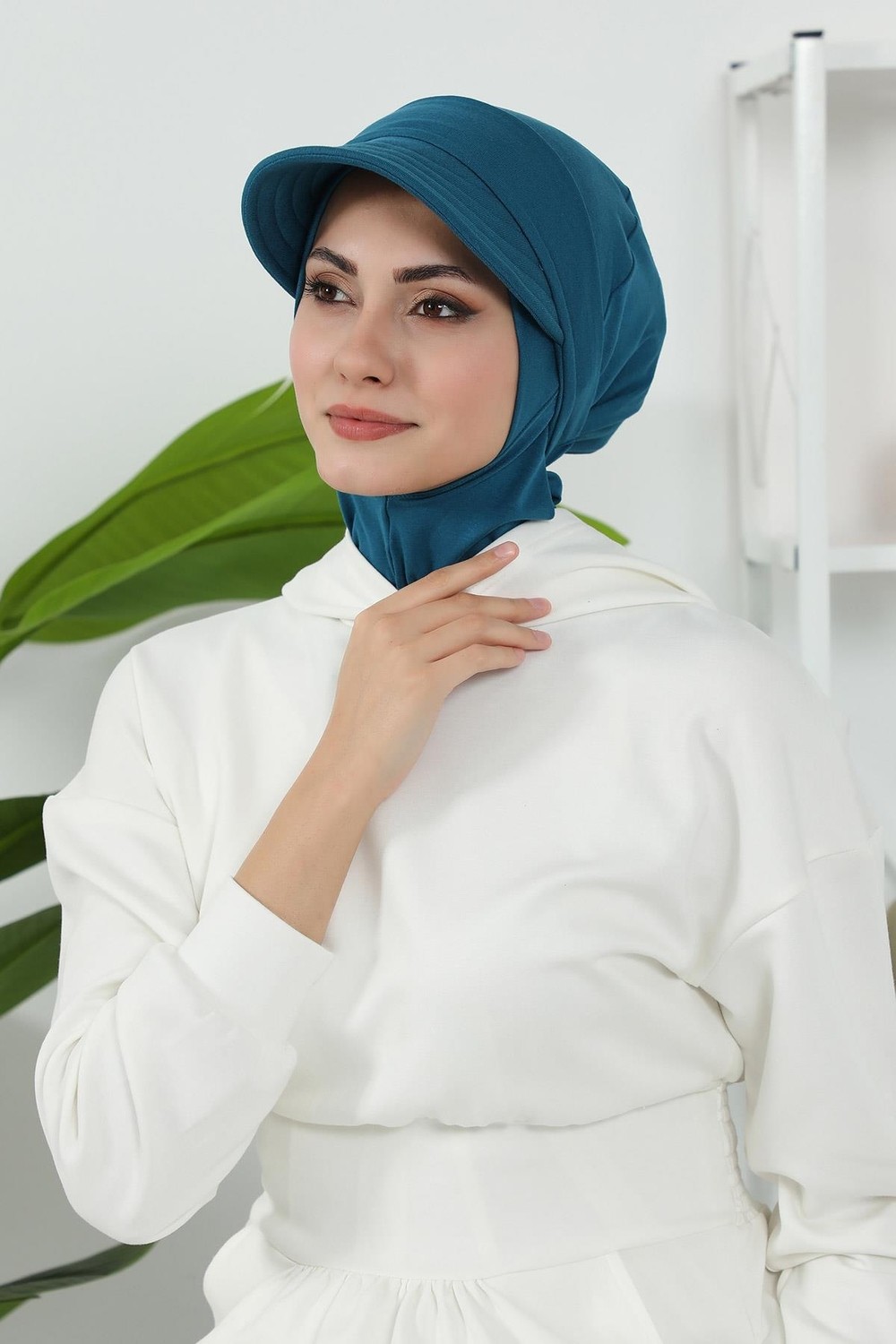 Aisha's Design 3'lü Tak-Çık Bone,siperlik ve Şapka Seti Tesettür,st-1p görsel 5