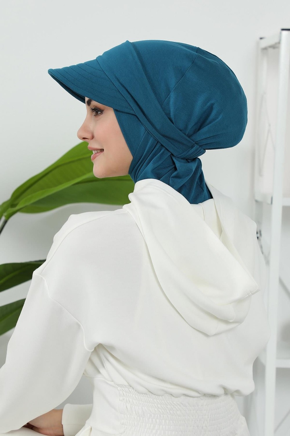 Aisha's Design 3'lü Tak-Çık Bone,siperlik ve Şapka Seti Tesettür,st-1p görsel 6