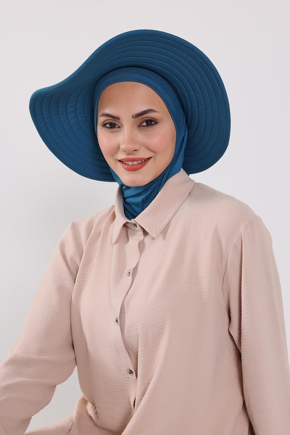 Aisha's Design 3'lü Tak-Çık Bone,siperlik ve Şapka Seti Tesettür,st-1p görsel 7