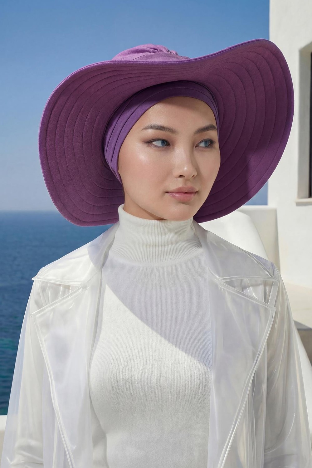 Aisha's Design Çıkarılabilir Arkası Fiyonklu Şapkalı Bone TÜRBAN,S-4A görsel 8