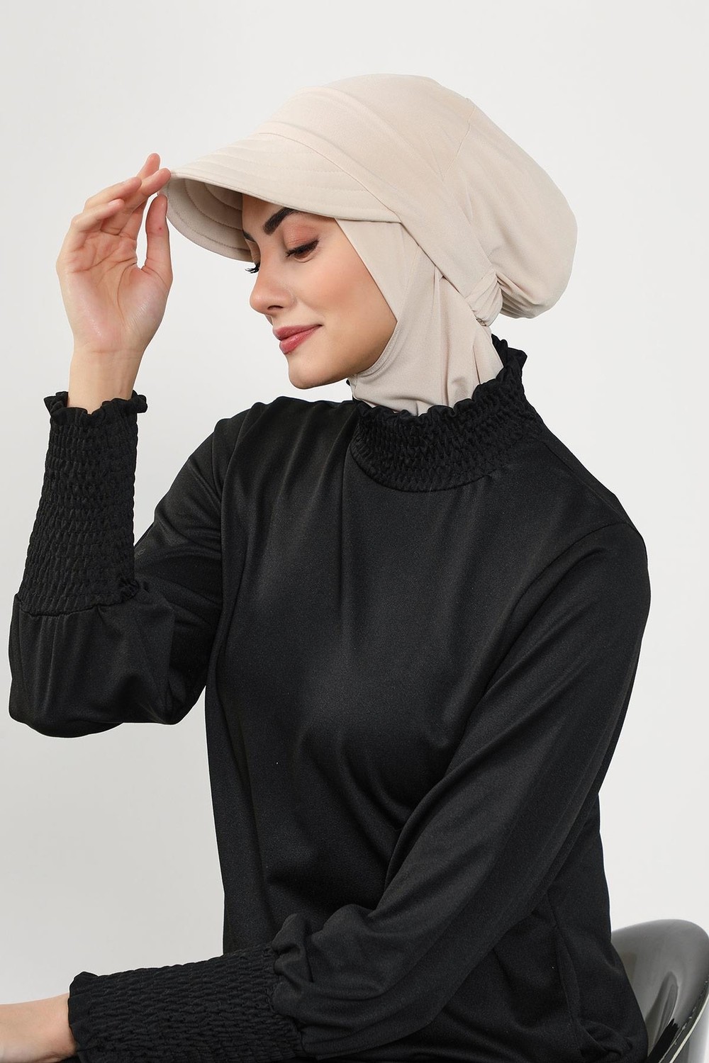 Aisha's Design Çıkarılabilir Siperlikli Tesettür (Deniz,havuz) Yüzücü BONESI,B-82SN görsel 3