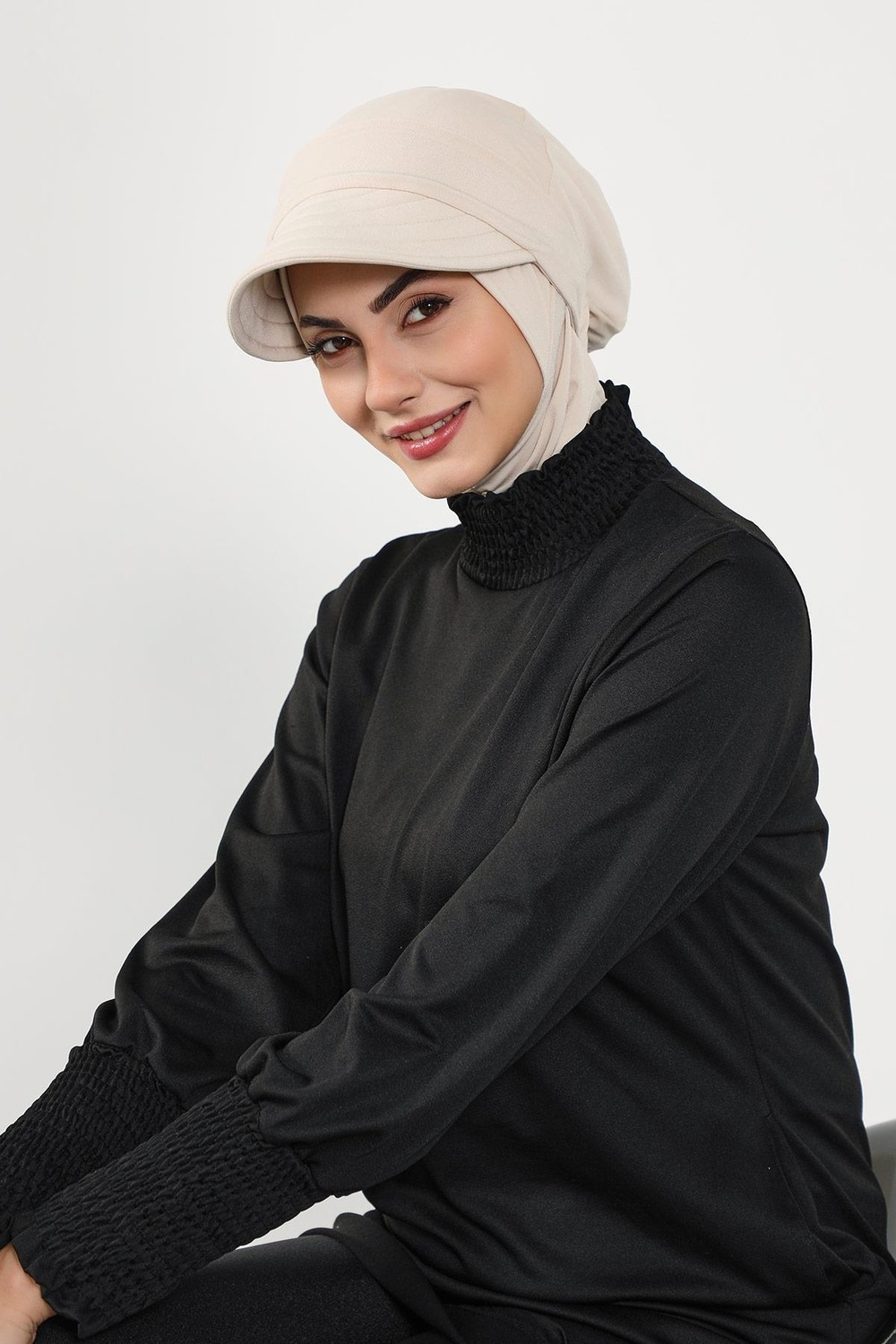 Aisha's Design Çıkarılabilir Siperlikli Tesettür (Deniz,havuz) Yüzücü BONESI,B-82SN görsel 6