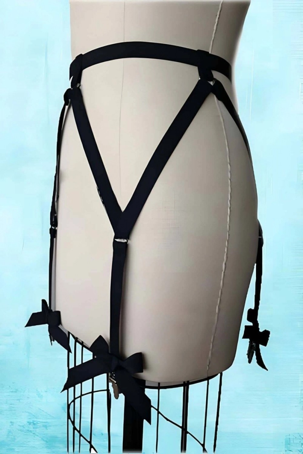 Pileli Store Fiyonklu Seksi Jartiyer Harness - 68 görsel 2