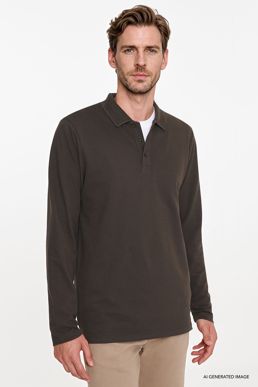 Altınyıldız Classics %100 Pamuk Standart Fit Normal Kesim Polo Yaka Sweatshirt
