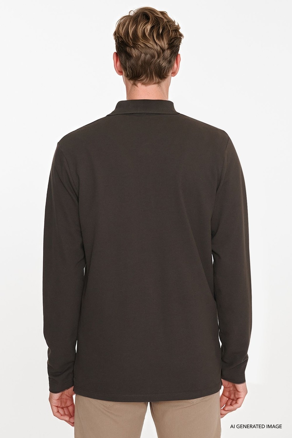 Altınyıldız Classics %100 Pamuk Standart Fit Normal Kesim Polo Yaka Sweatshirt görsel 3
