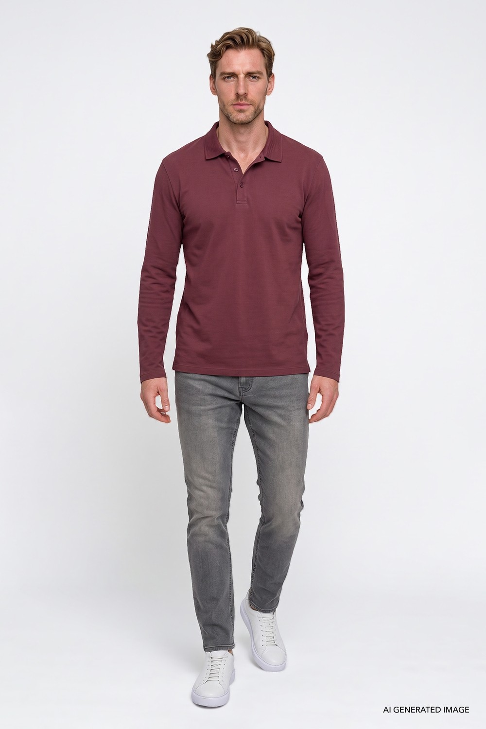 Altınyıldız Classics %100 Pamuk Standart Fit Normal Kesim Polo Yaka Sweatshirt görsel 5