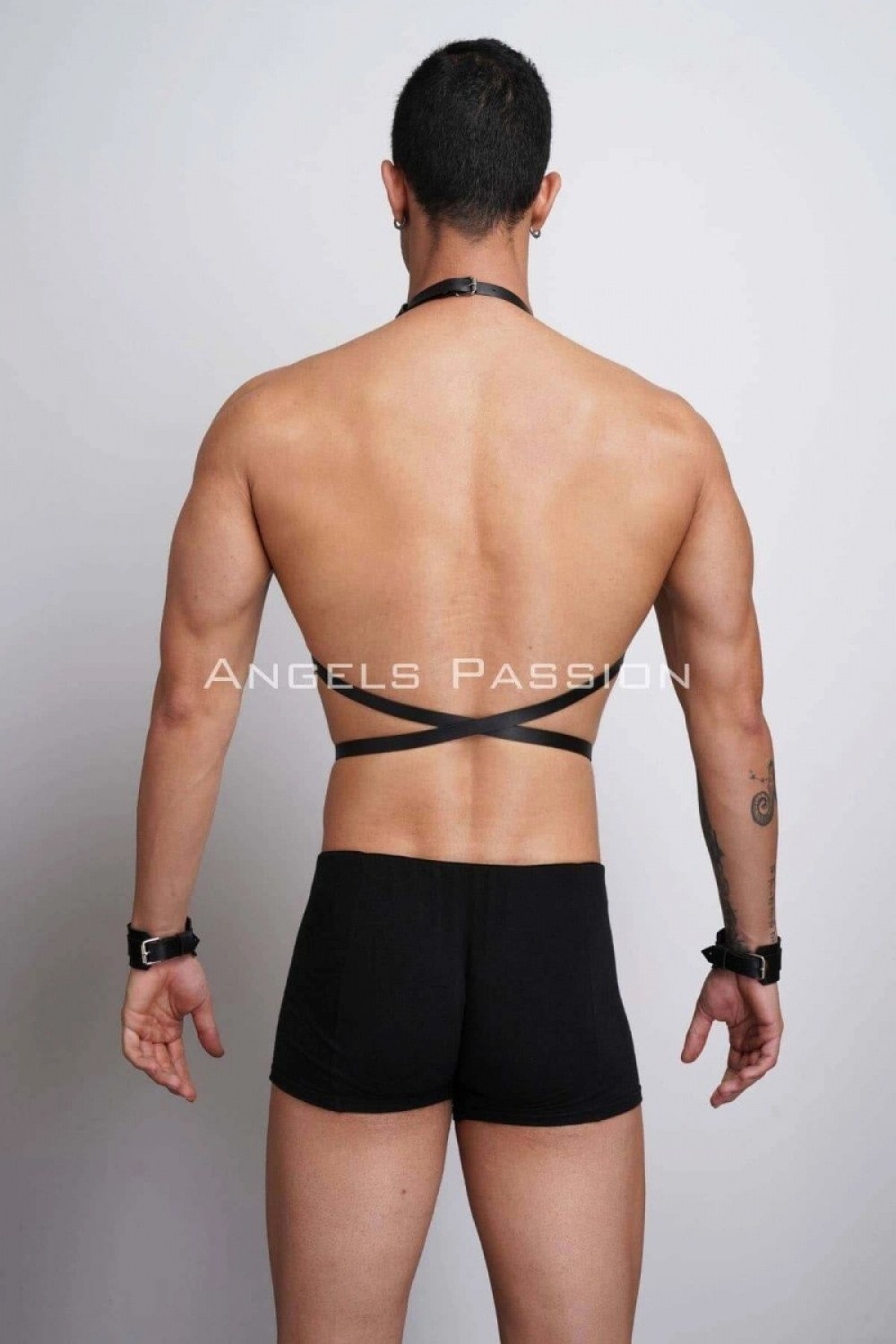 Pileli Store Erkek Deri Göğüs Harness, Erkek Fantazi Giyim, Erkek Parti Giyim - M75 görsel 5