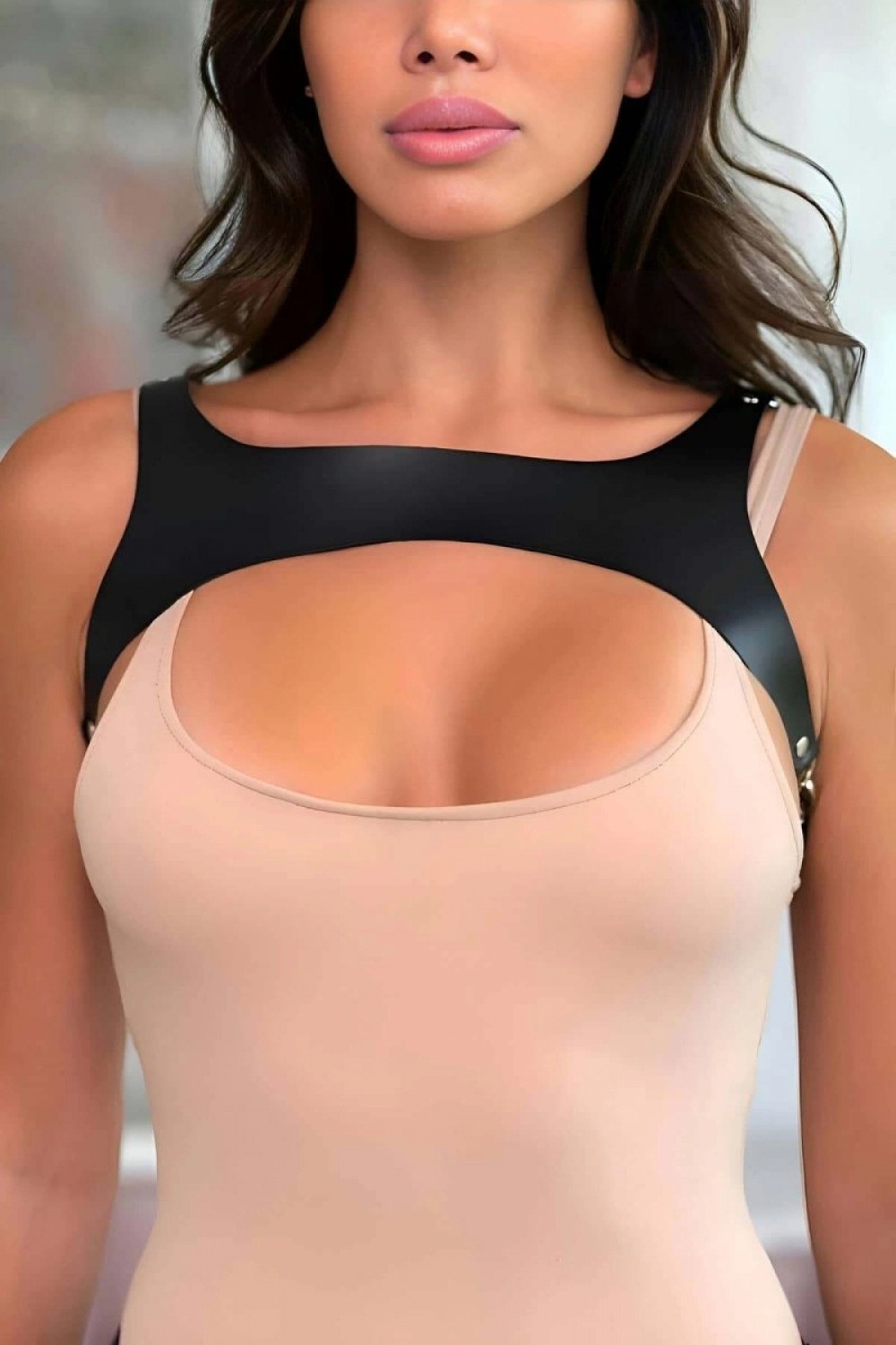 Pileli Store T-Shirt, Gömlek Kemeri Şık Deri Elbise Kemeri - 1199