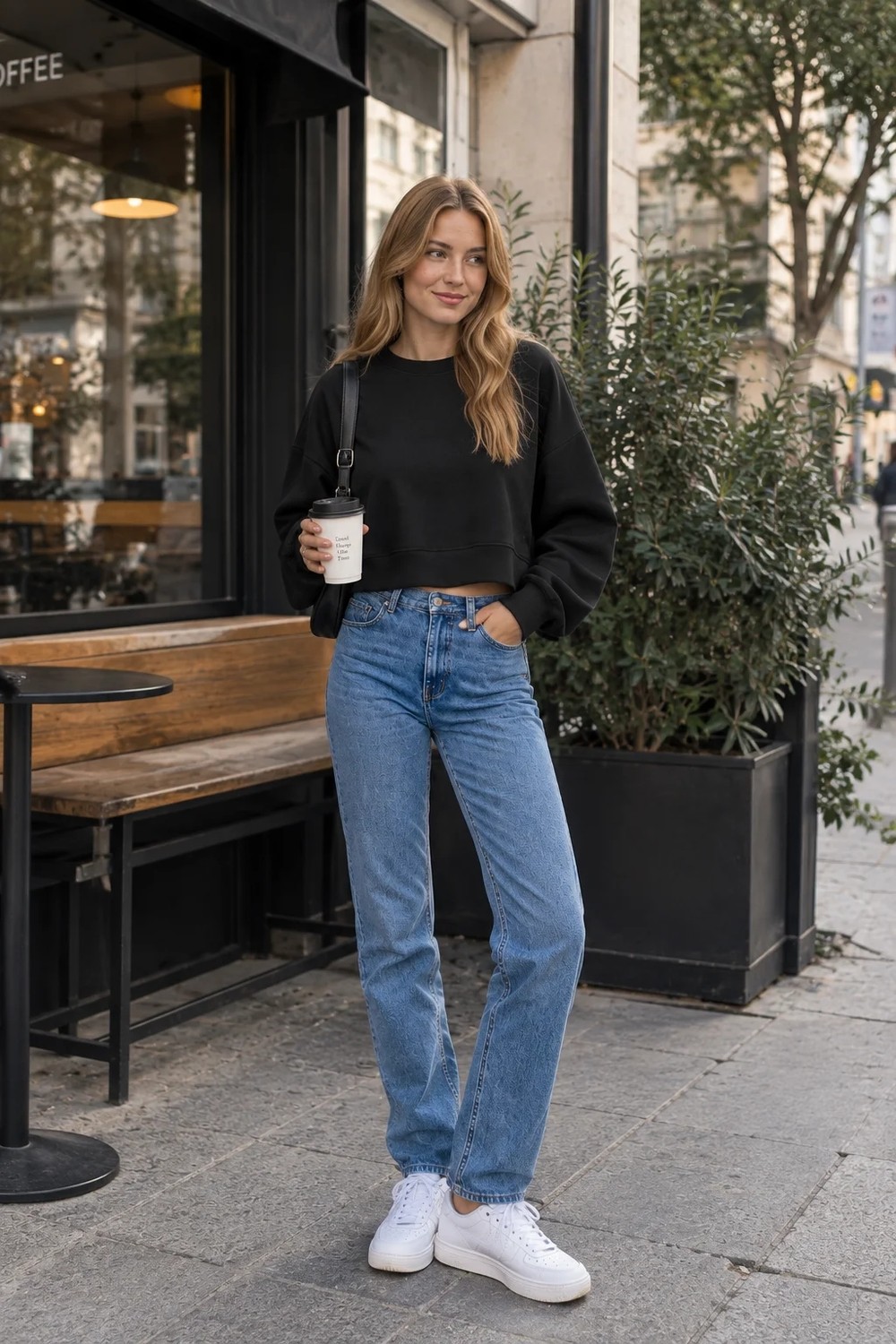 Luxic Core Luxıc Core Kadın Crop Bisiklet Yaka Sweatshirt Pamuklu Yumuşak Dokulu Günlük Spor Sweatshirt - Yeşil görsel 6
