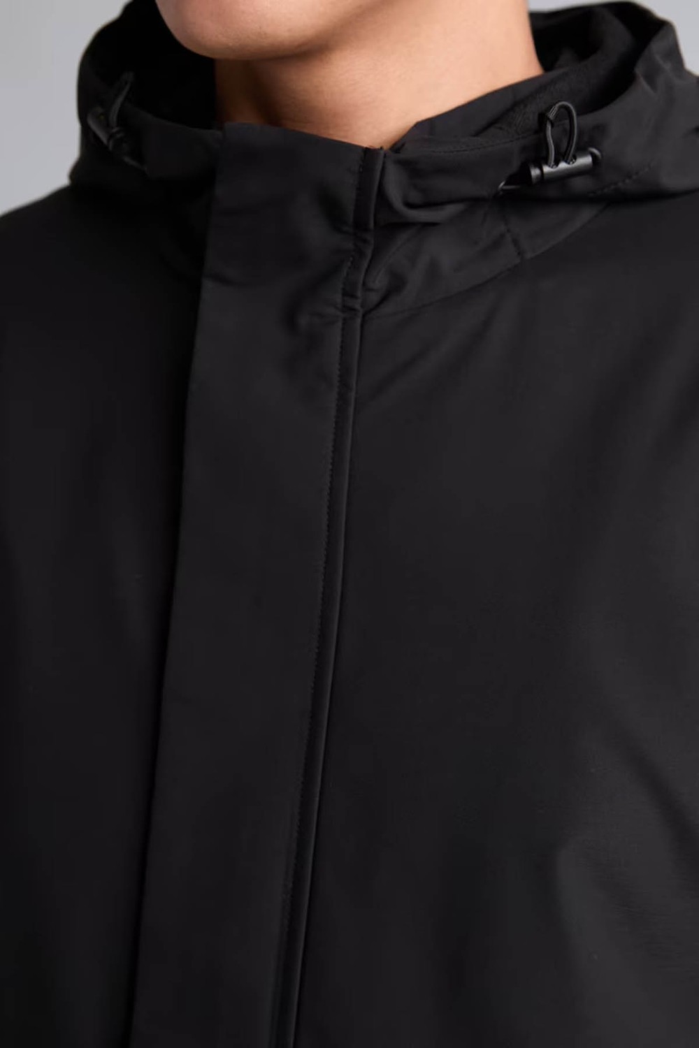 DeFacto Rüzgar Geçirmez Regular Fit Kapüşonlu Siyah Erkek Yağmurluk&rüzgarlık C6047AX/BK81 görsel 4