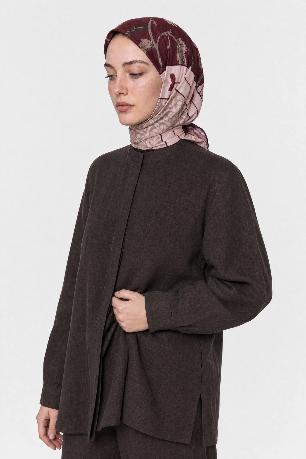 Mooncorn Veil Desen Organik Eşarp görsel 4