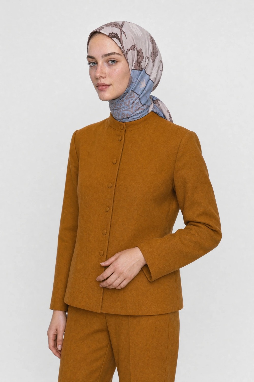Mooncorn Veil Desen Organik Eşarp görsel 7