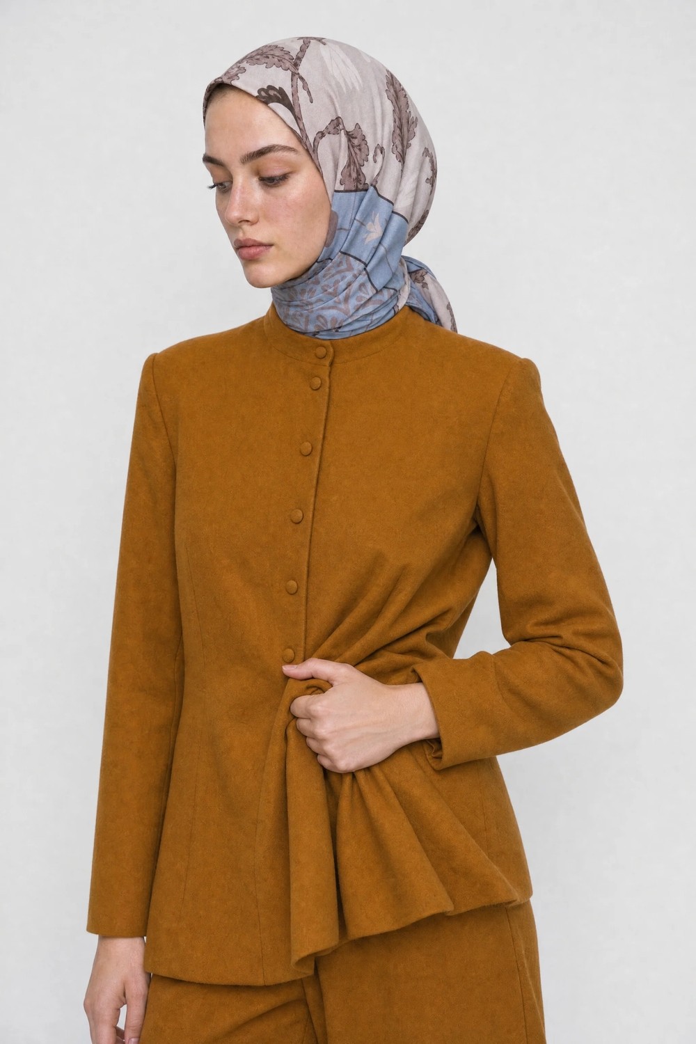 Mooncorn Veil Desen Organik Eşarp görsel 8