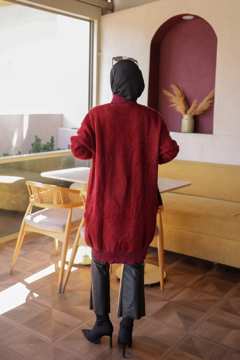 İmaj Butik Siyah Düğmeli Angora Yumoş Triko Hırka görsel 5