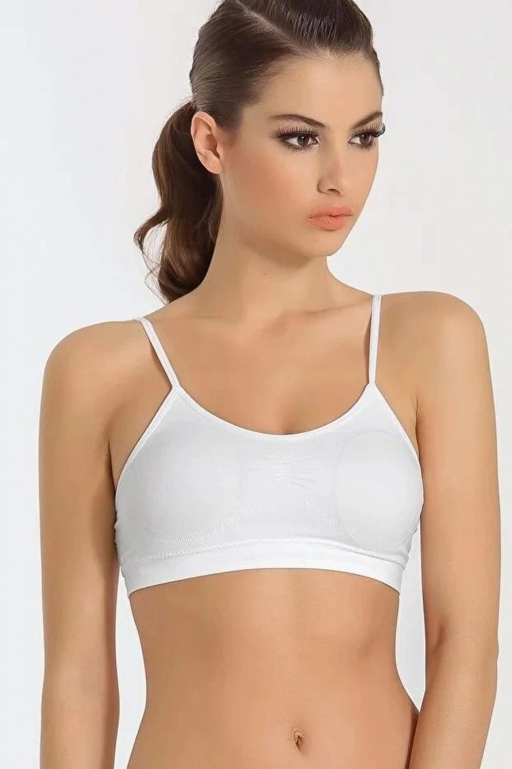 Pileli Store Kadın Ince Askılı Pedli Büstiyer Yarım Atlet Sütyen 3'lü Set görsel 4