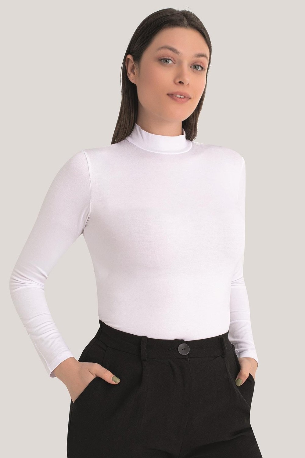 Arma Yıldız Kadın Balıkçı Yaka Uzun Kollu Body 2'li Paket görsel 3