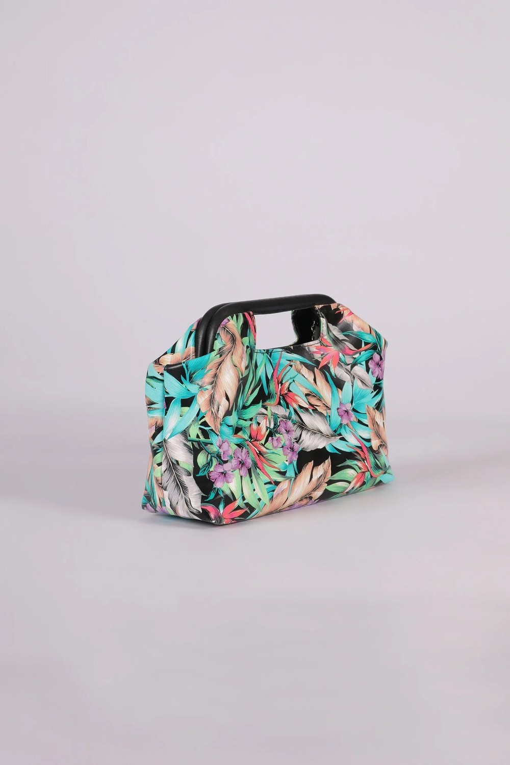 Heybes Kadın Çiçek Desenli Clutch El Çantası görsel 2