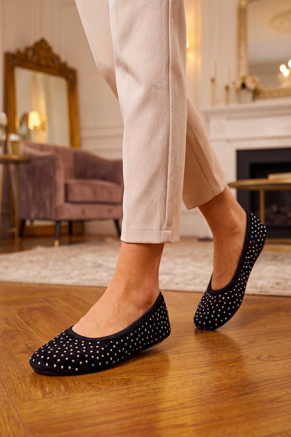 Ceyda Shoes Süslü Interlok Ev,hac Tavaf Umre Babeti, Hediye, Günlük Babet,tüylü Babet, Panduf, Patik, Gösteri Pisi Pisi