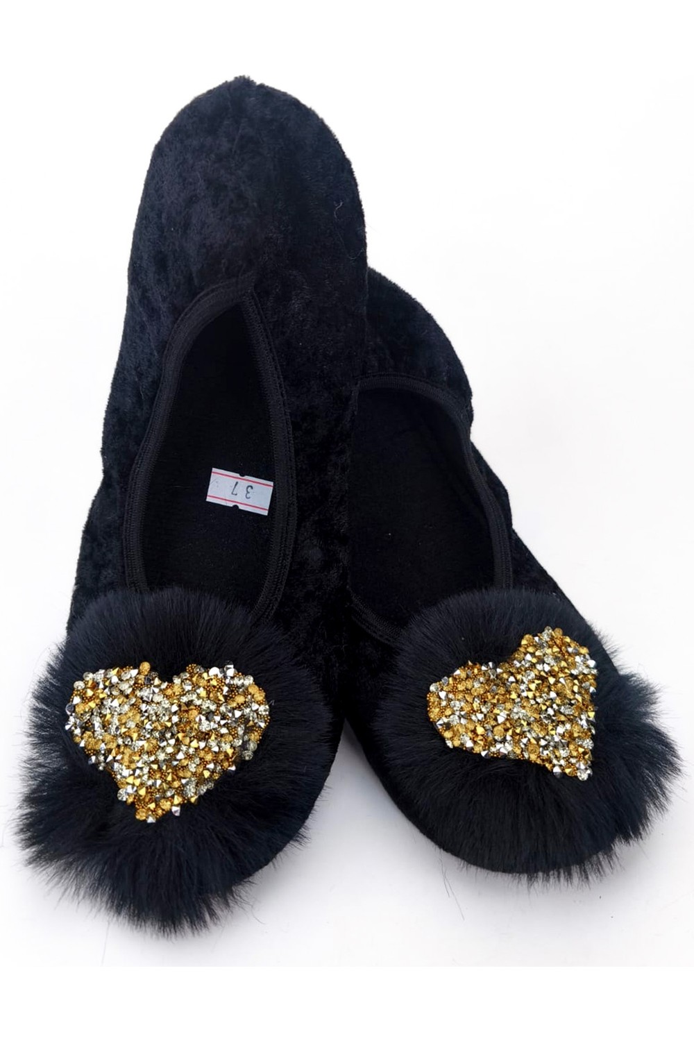 Ceyda Shoes Süslü Kadife Ev,hac, Umre Babeti, Hediye, Günlük Babet,tüylü Babet, Panduf, Patik, Gösteri Pisi Pisi görsel 4