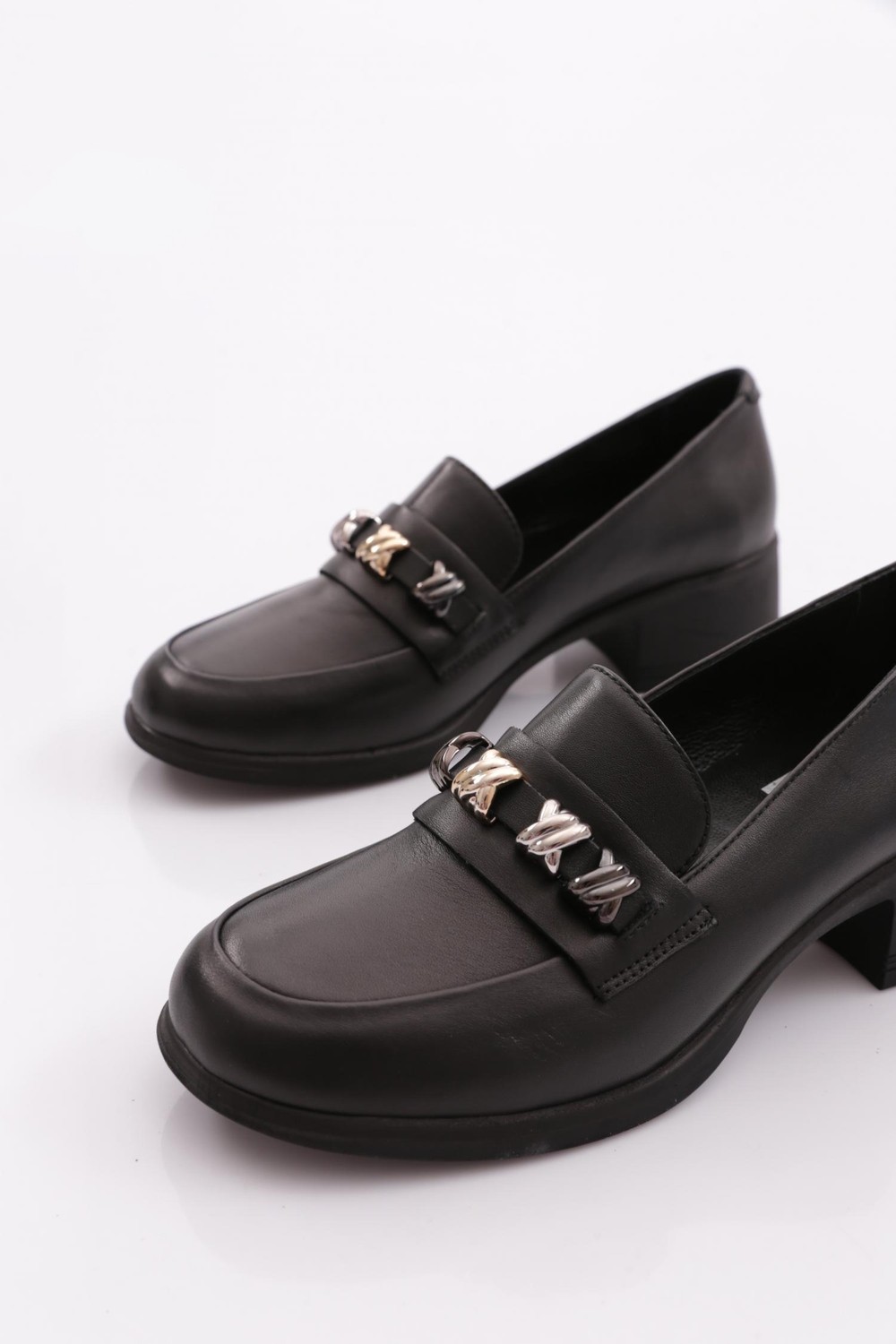 DGN 603 Kadın Topuklu Loafer Ayakkabı görsel 4