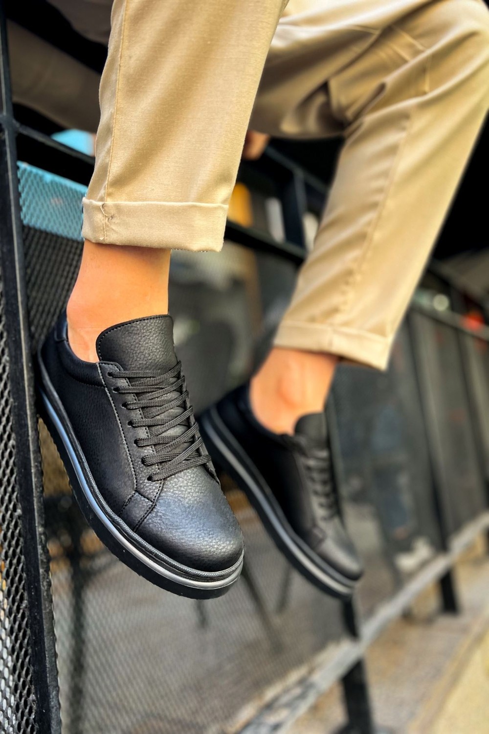 MN979 - Santoni Crt Spor Erkek Ayakkabı Sıyah