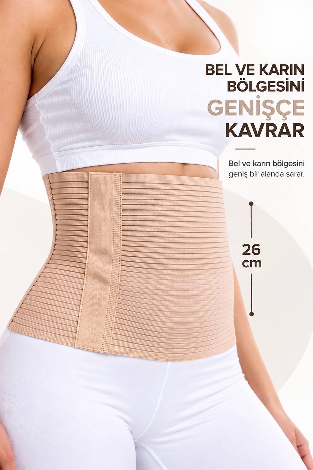 Arnee Doğum Sonrası Toparlayıcı Korse Lohusa Korsesi Abdominal Sezeryan Ameliyat Sonrası Ayarlanabilir Esnek Fıtık Misinalı Bel Korsesi görsel 7