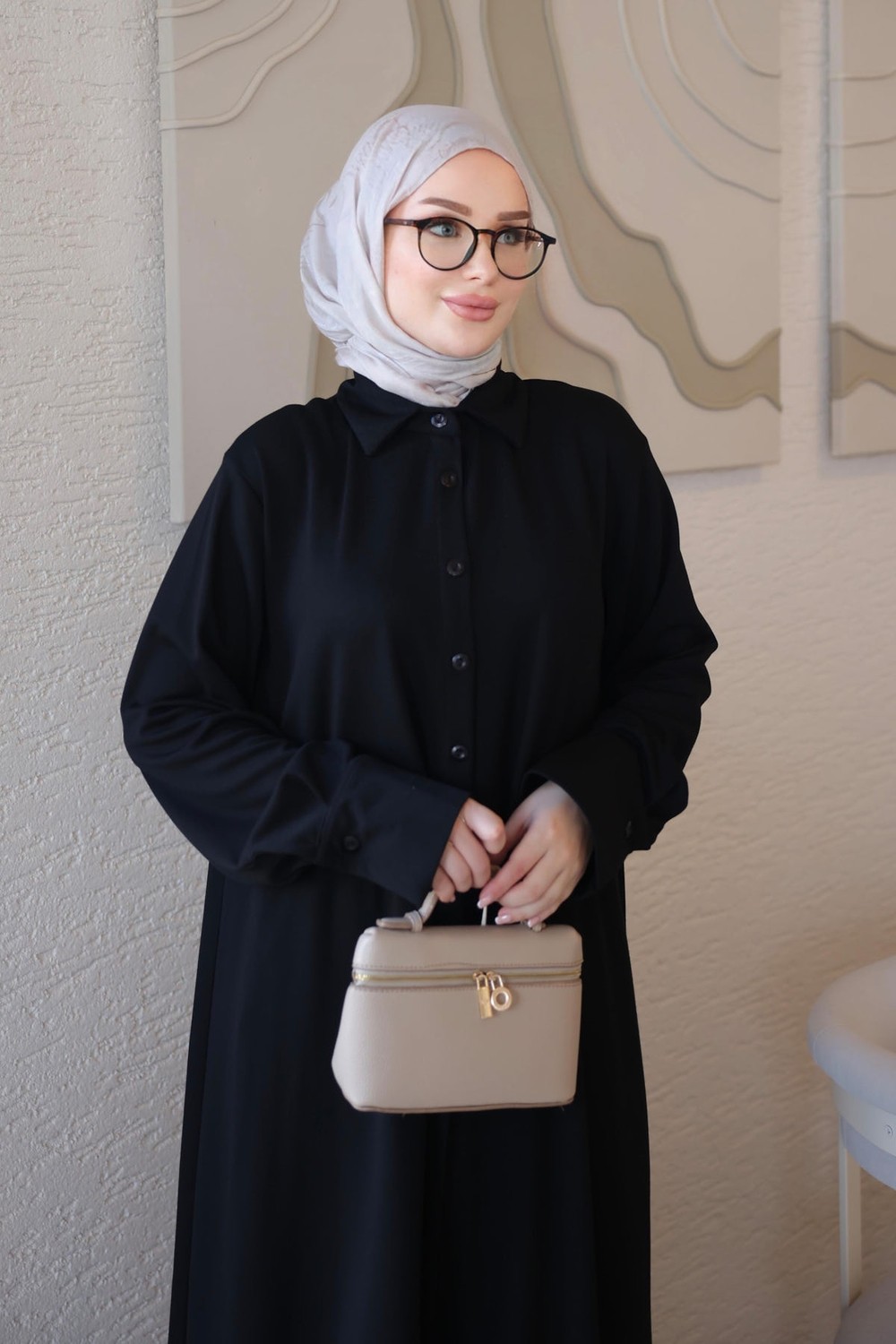 İmaj Butik Haki Yarım Düğmeli Tunik Pantolonlu Takım görsel 7