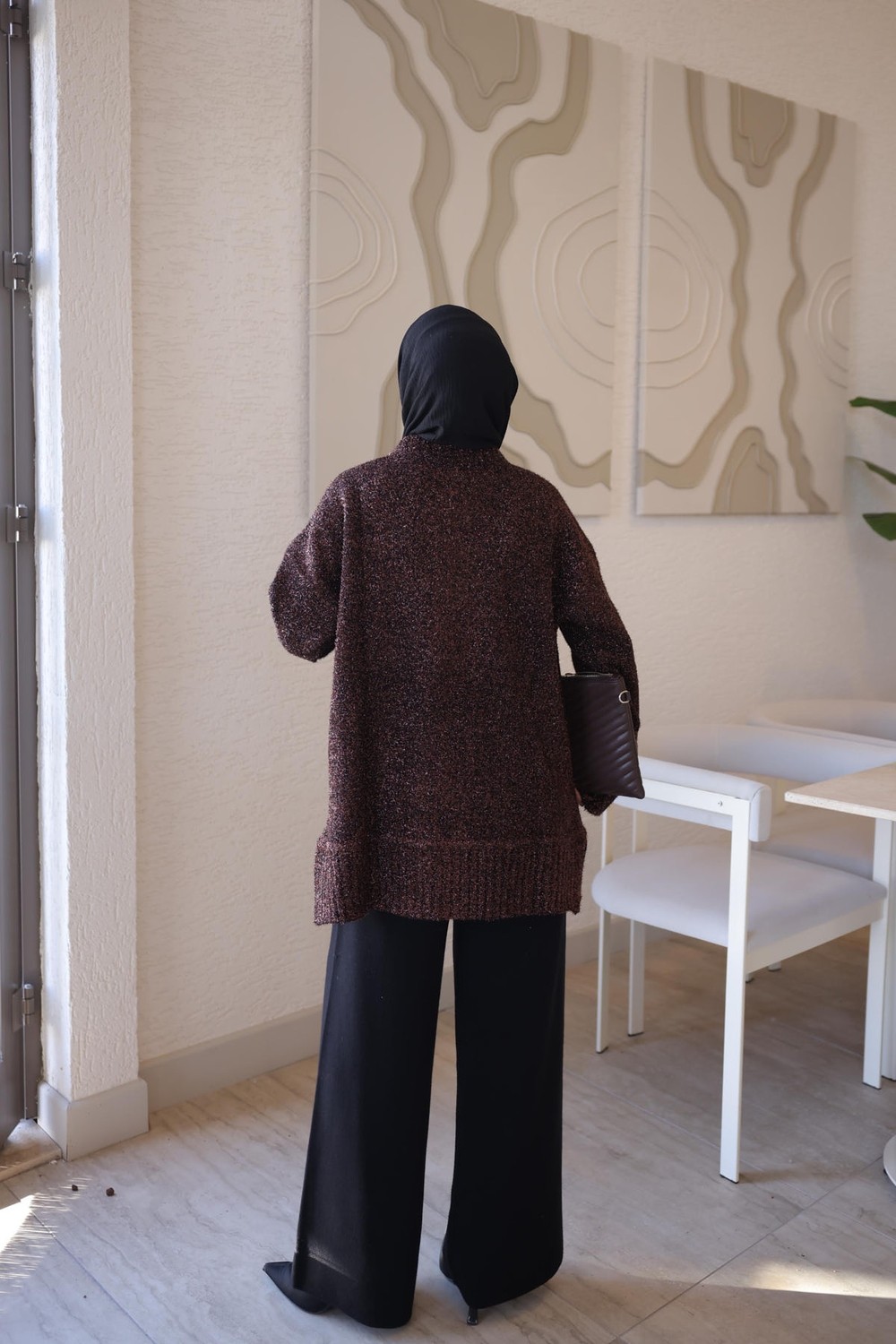 İmaj Butik Gold Simli Sakal Salaş Triko Tunik görsel 5
