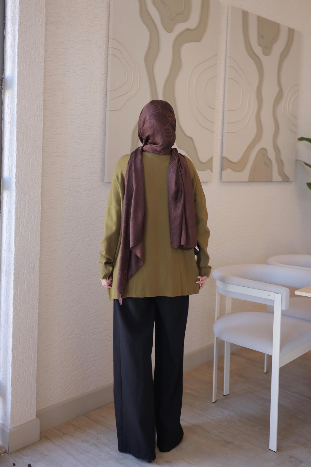 İmaj Butik Füme Corsman Fermuar Detaylı Salaş Triko Tunik görsel 5