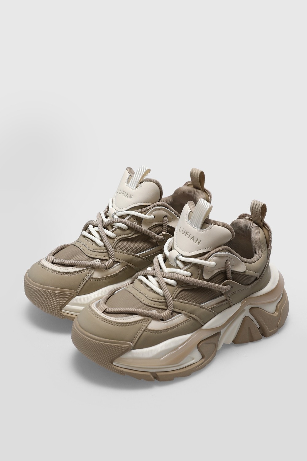 Lufian Kate Kadın Sneaker Ayakkabı Bej görsel 4
