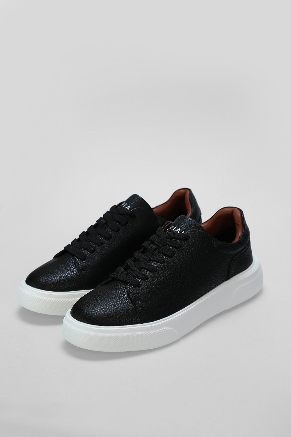 Lufian Tommy Erkek Deri Sneaker Ayakkabı Siyah görsel 4