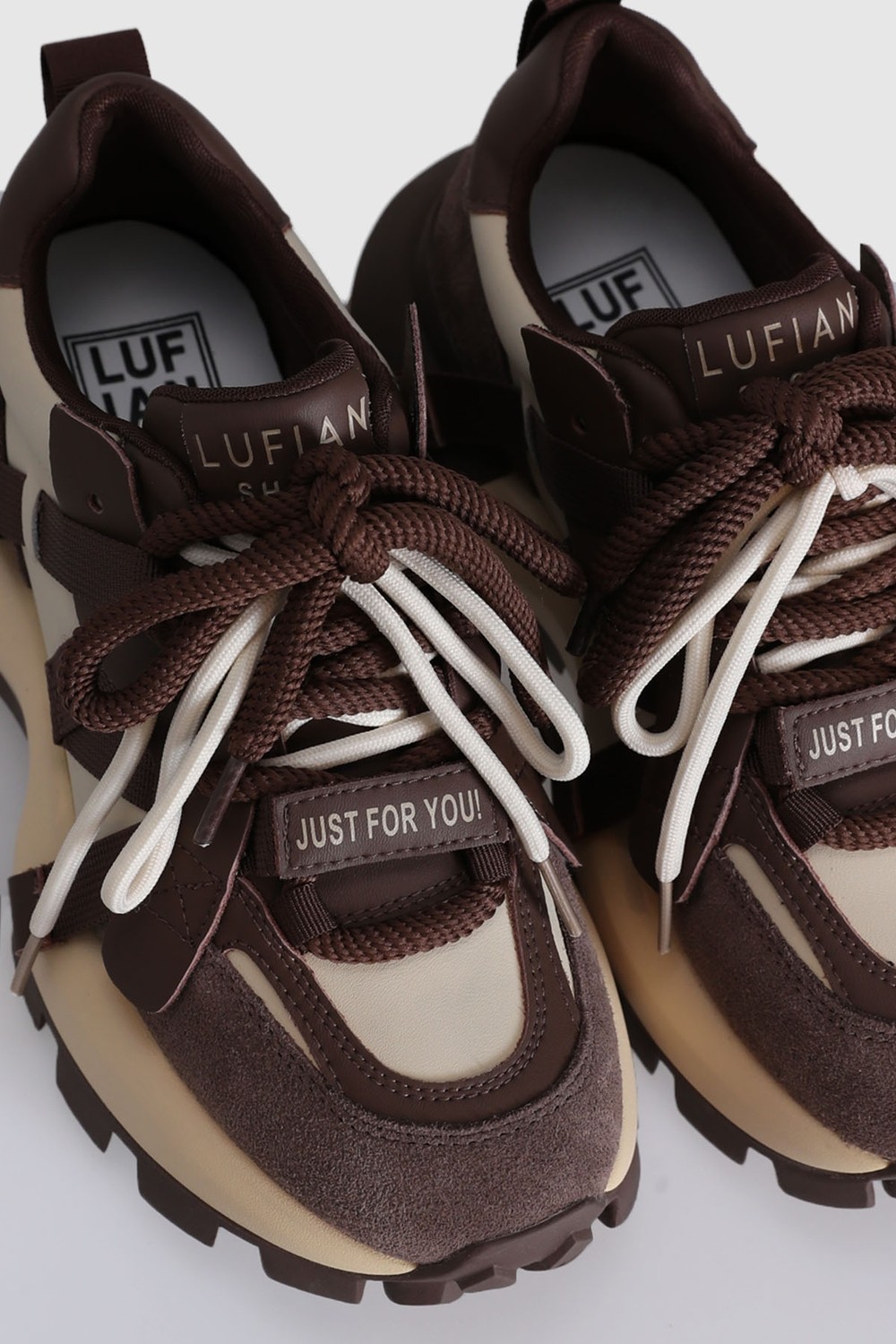Lufian Yoko Kadın Sneaker Ayakkabı Kahverengi görsel 8