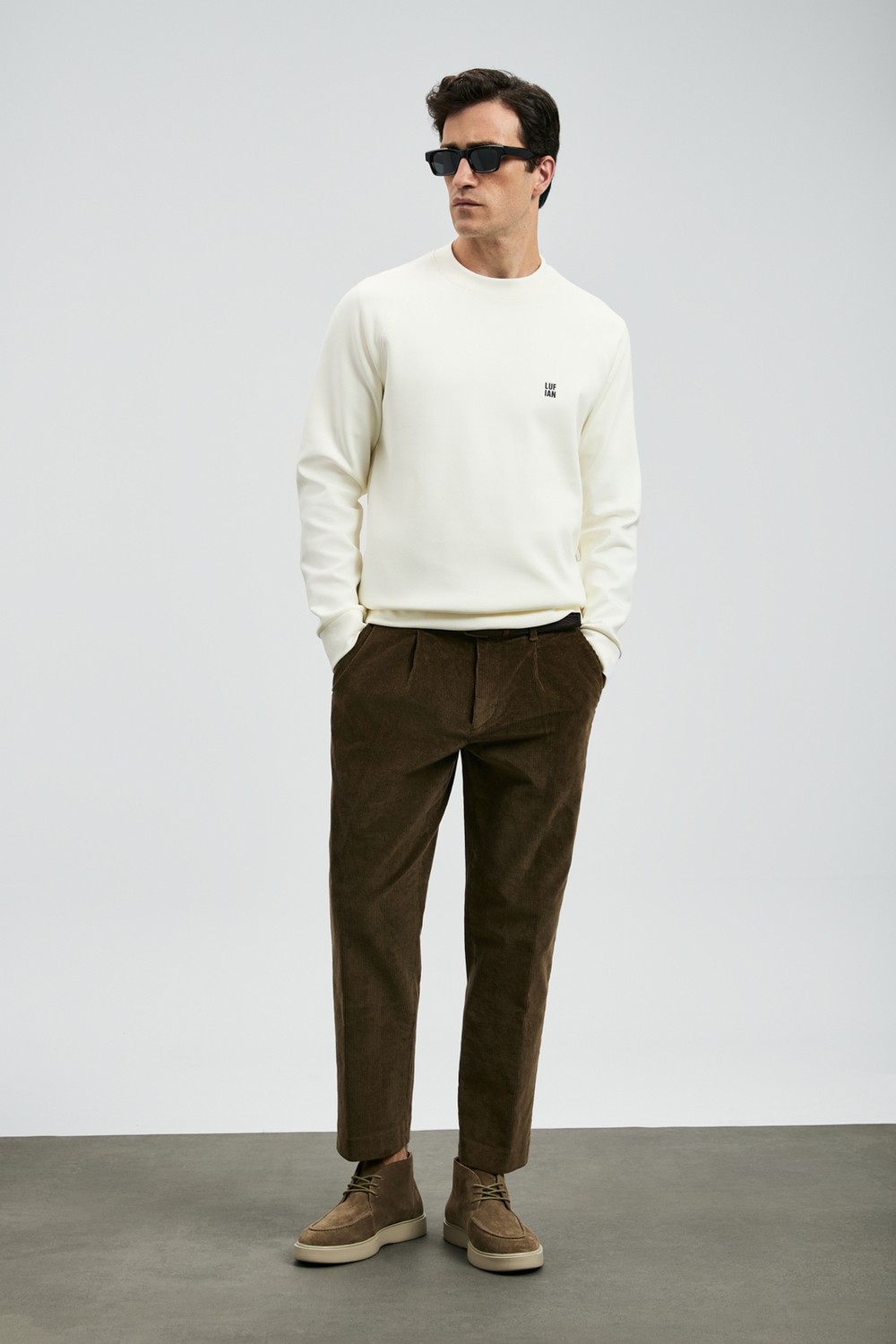 Lufian Grant Erkek Sweatshirt Siyah