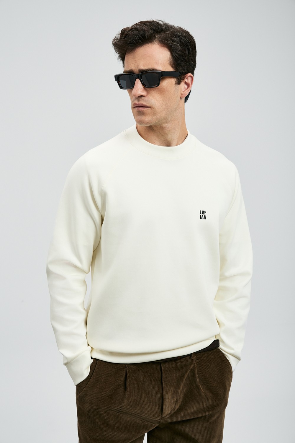 Lufian Grant Erkek Sweatshirt Siyah görsel 3