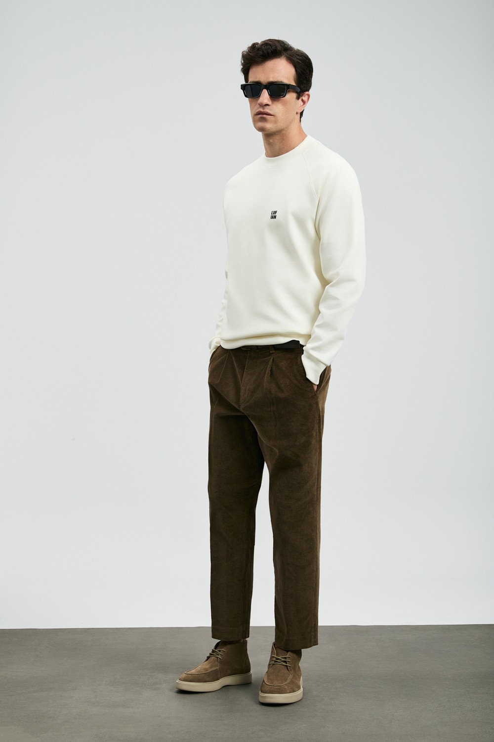 Lufian Grant Erkek Sweatshirt Siyah görsel 4