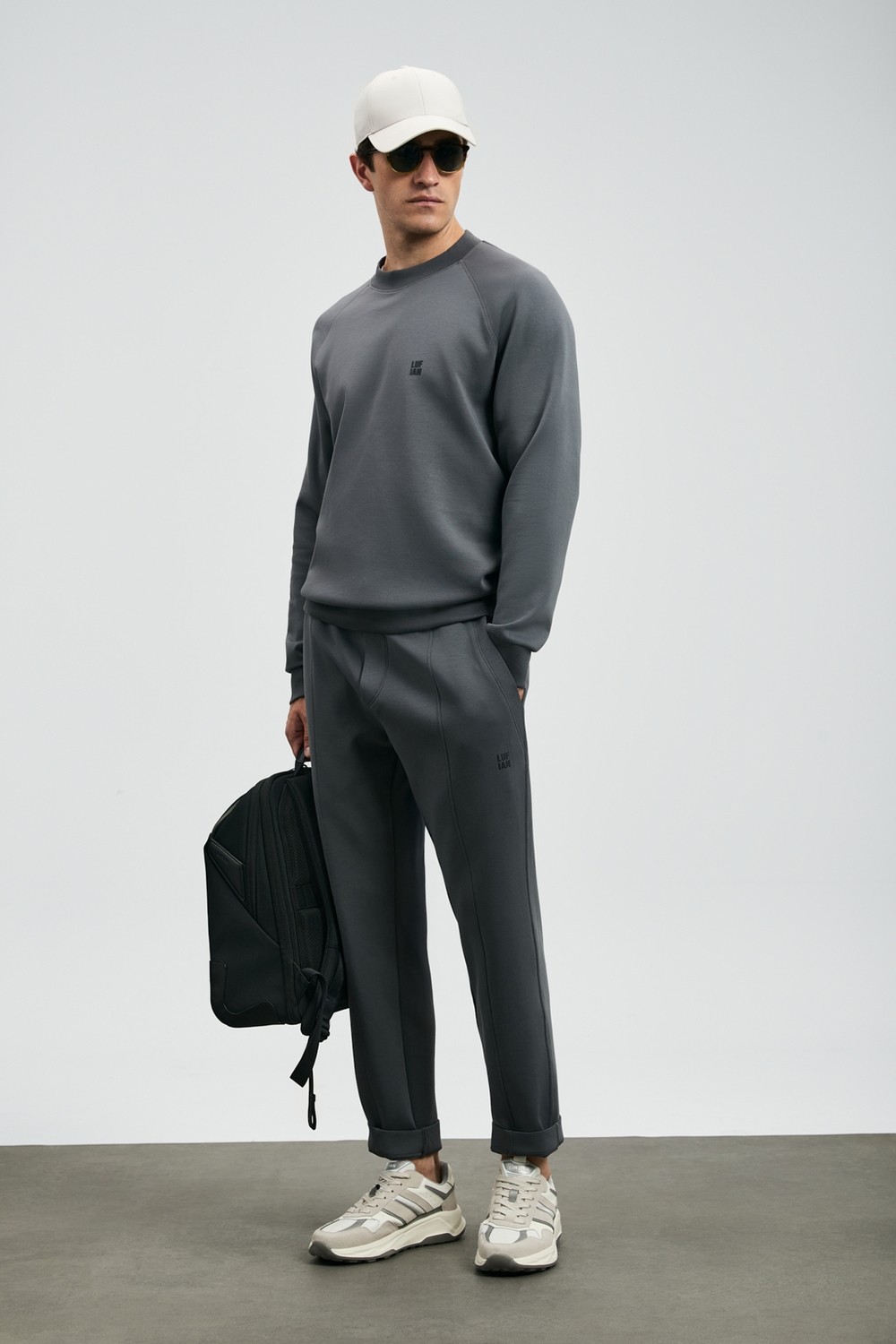 Lufian Grant Erkek Sweatshirt Siyah görsel 2