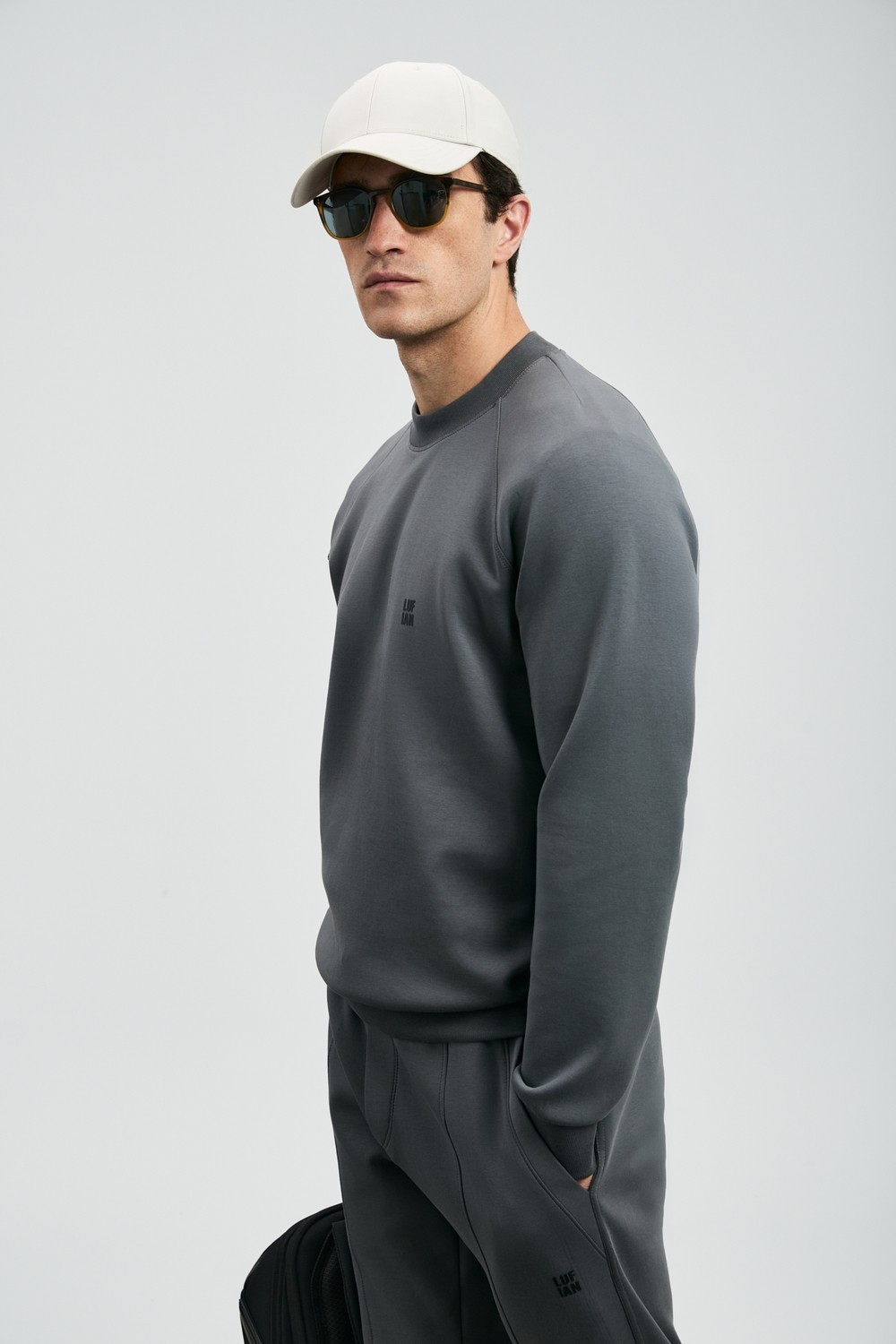 Lufian Grant Erkek Sweatshirt Siyah görsel 3