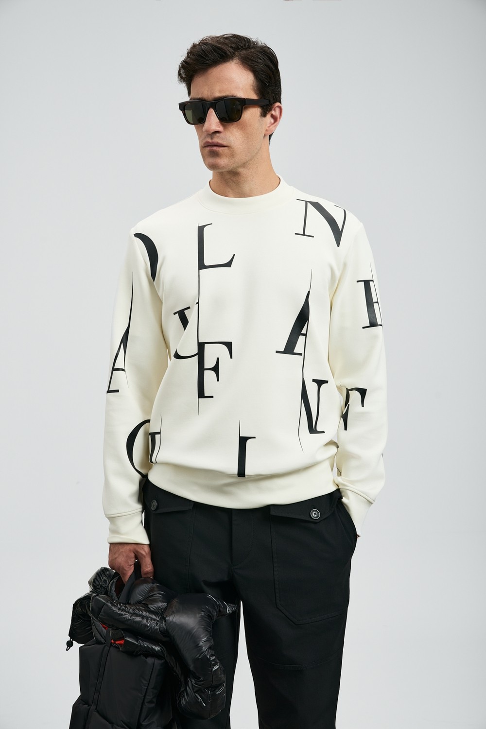 Lufian Tıffany Erkek Sweatshirt Kırık Beyaz görsel 3