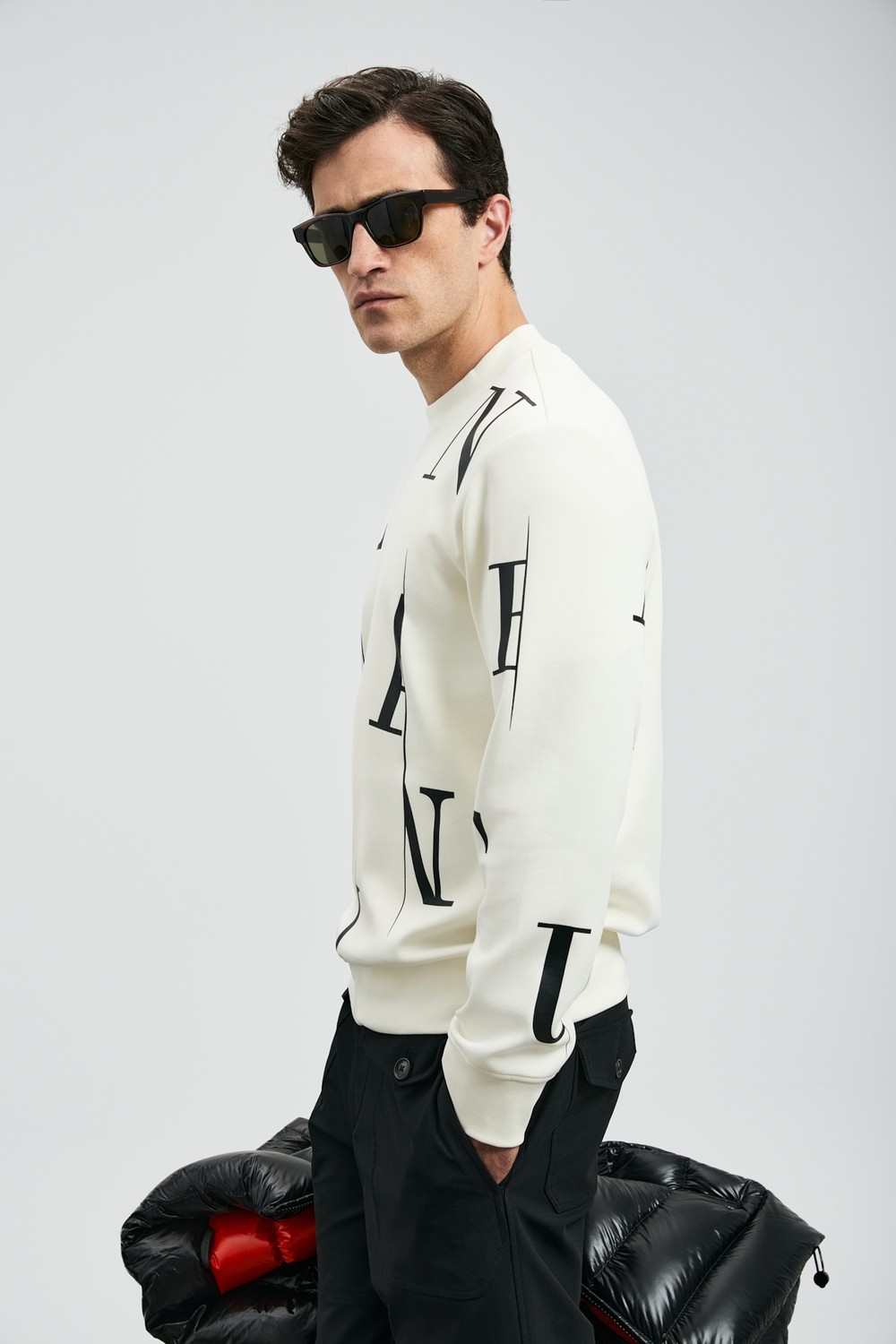 Lufian Tıffany Erkek Sweatshirt Kırık Beyaz görsel 4