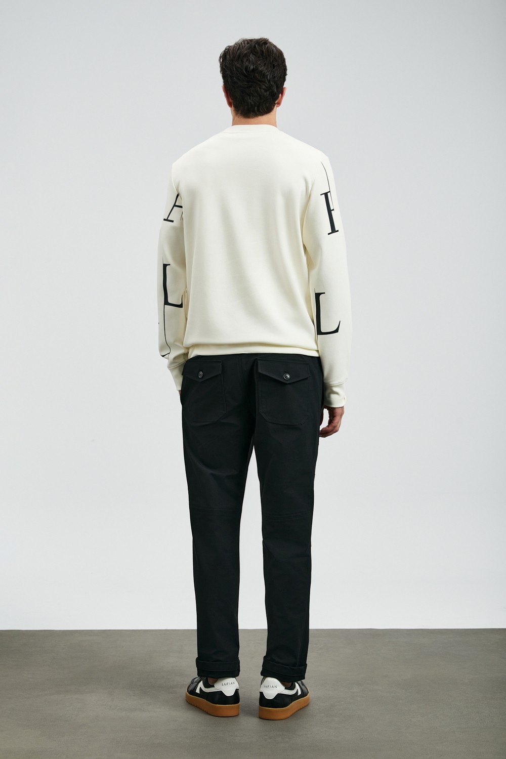 Lufian Tıffany Erkek Sweatshirt Kırık Beyaz görsel 6