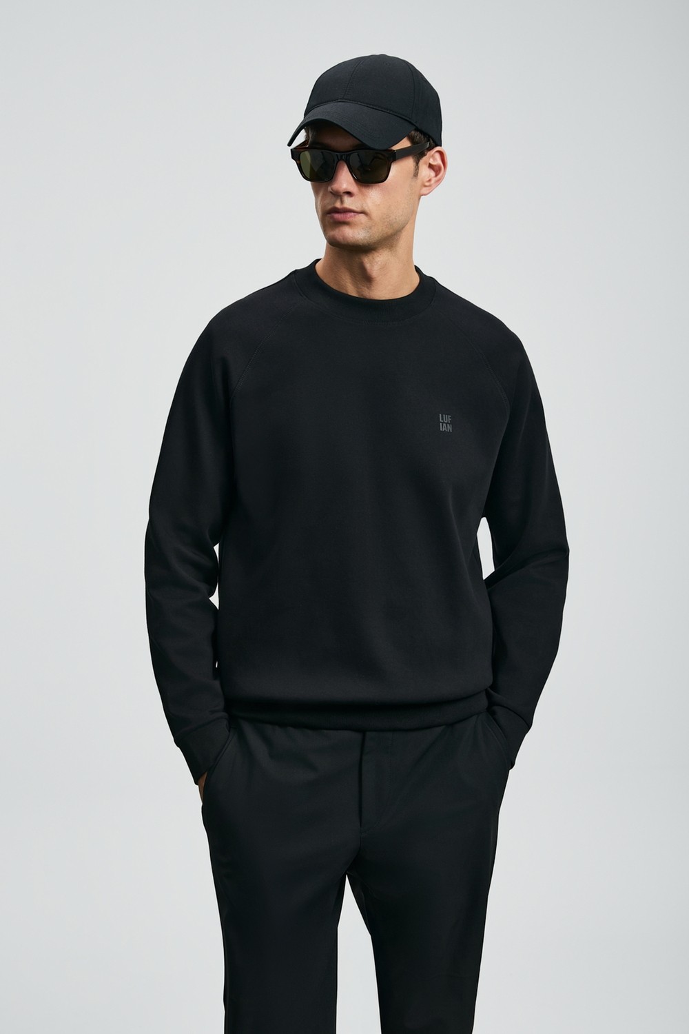 Lufian Grant Erkek Sweatshirt Siyah görsel 7