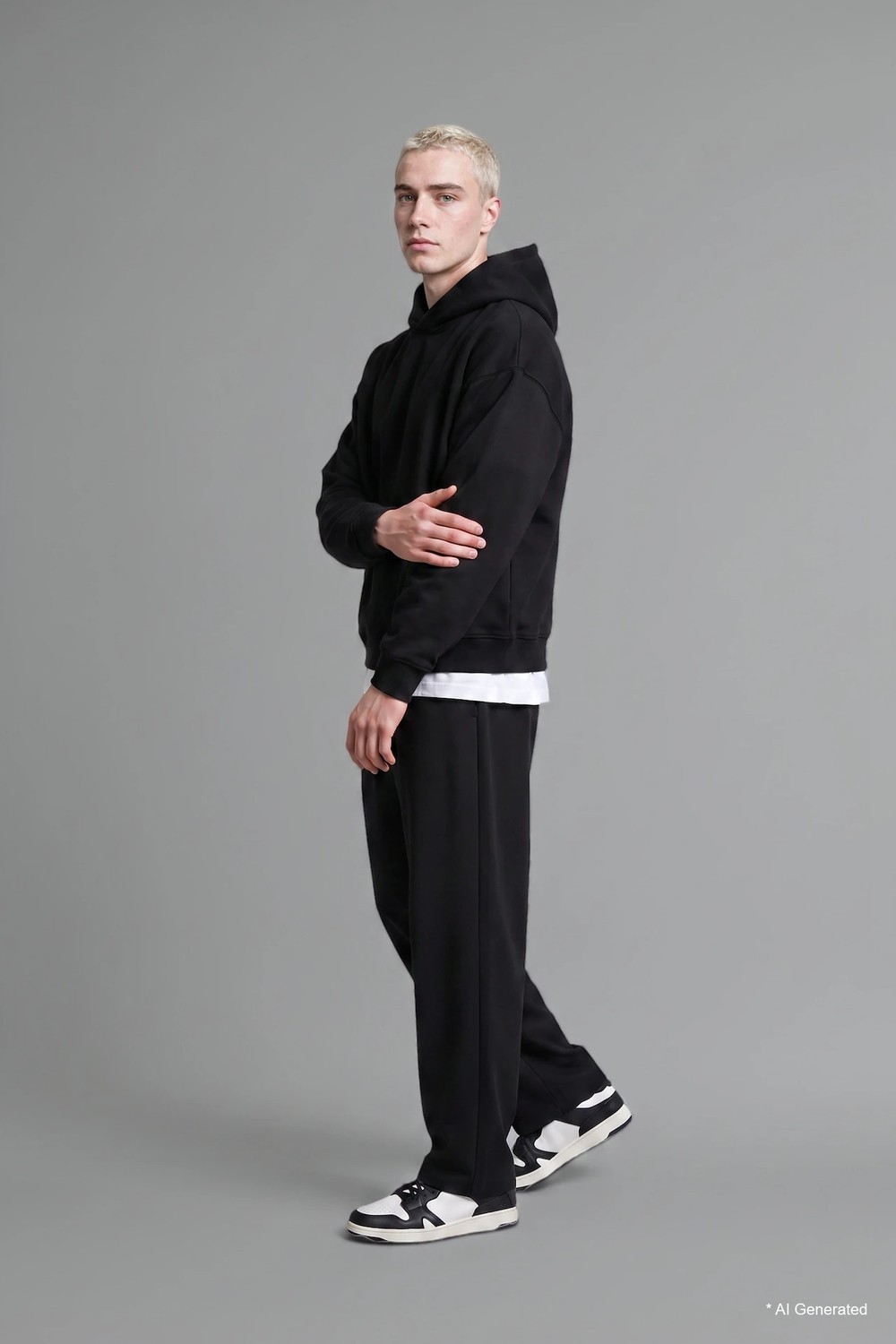 DeFacto Boxy Fit Şerit Detaylı Kapüşonlu Fermuarlı Basic Sweatshirt HIRKA H4428AX26AU görsel 6