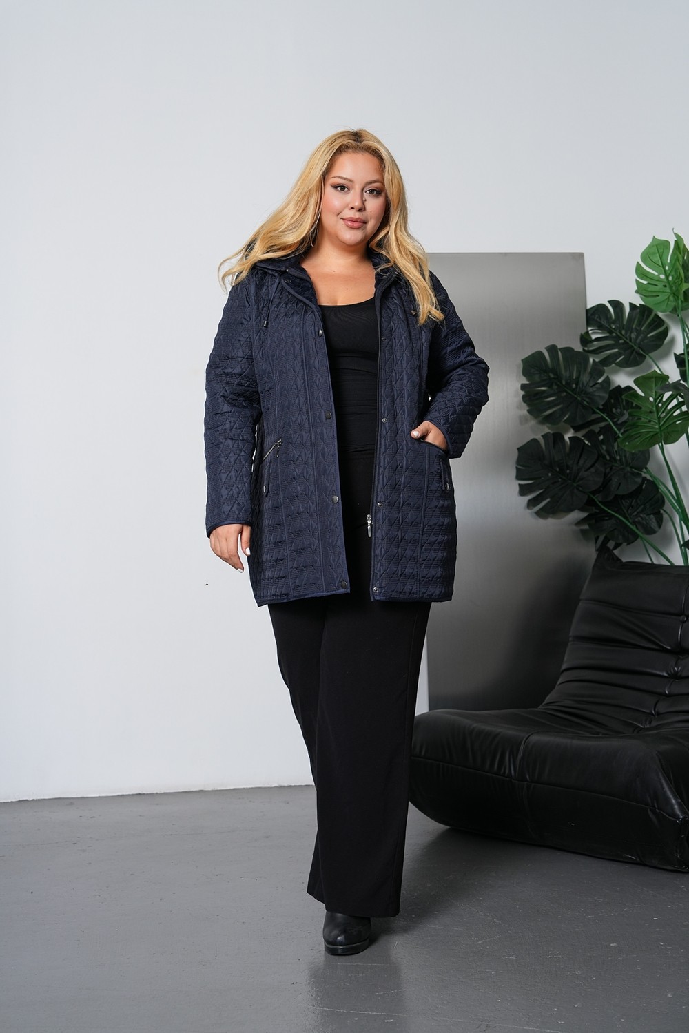 TUTveAL Collection Yumuşak Kürklü, SU İtici Mont,büyük Beden, ,kapitone Mont