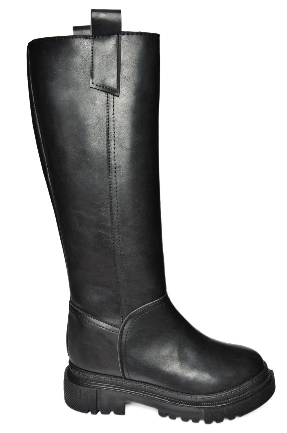 Fox Shoes R973201109 Siyah Cilt Kalın Tabanlı Kadın Çizme görsel 6