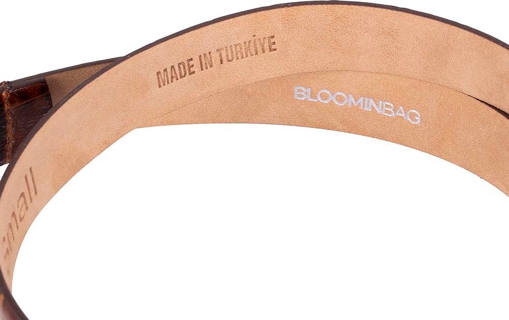BloominBag Bloom In Still Kadın Hakiki Deri Kemer - Camel Croco görsel 6