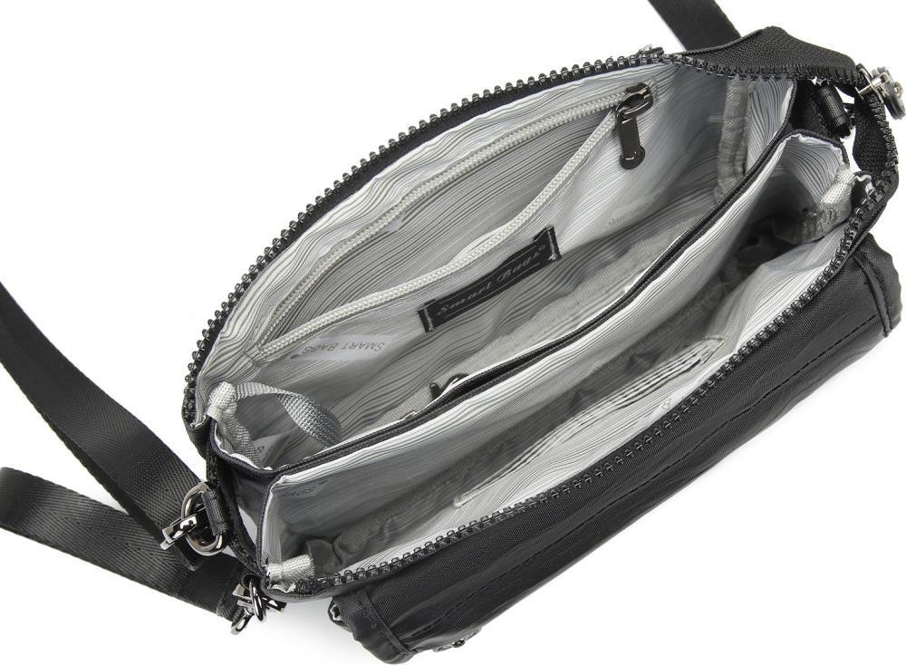 Smart Bags Kadın Postacı Çantası Minik Boy Krinkıl Kumaş 1191 Su Geçirmez Siyah görsel 5