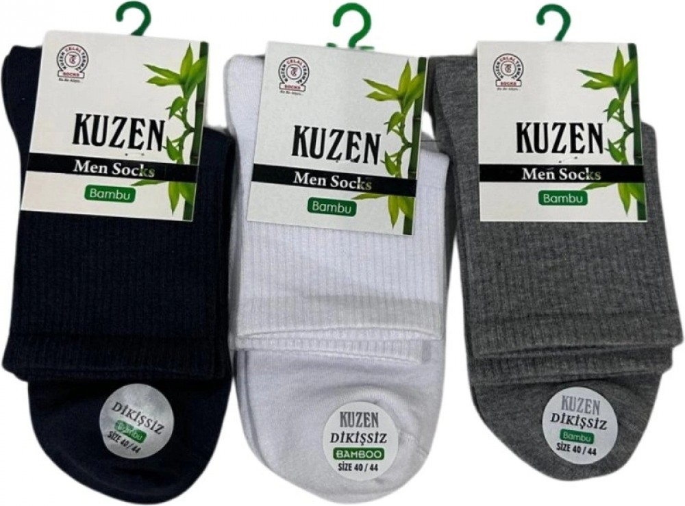 Hace Bazaar Kuzen Dikişsiz Yarım Konç Bambu Erkek Çorap 3 Adet