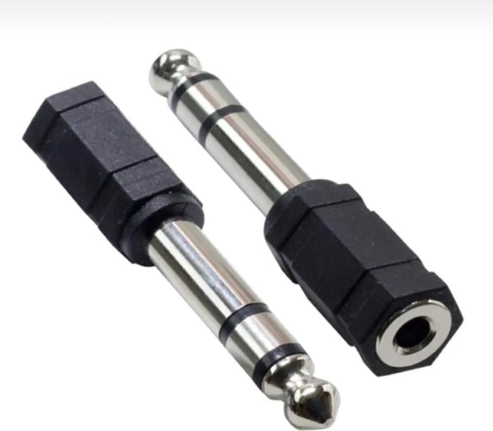 Die Grup Uygun Elektronik Gitar Anfi Amfi Kablo Jak Dönüştürücü Jack Çevirici Erkek 6.5mm Dişi 3.5mm Çivi Gitar Arkasıince görsel 2